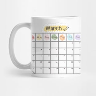March 2024 calendar Mug